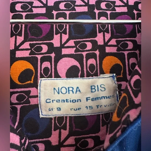Vintage ✨ Nora Bis Patterned Blouse - Picture 3 of 3